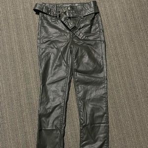 High Rise Leather Pants